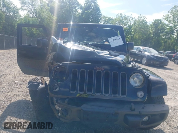 2016 Jeep Wrangler Unlimited Sahara with VIN 1C4BJWEG8GL253803, listed as a IAAI auction lot 42296118 with 163,463 mi miles and . Bid and sale history available at DreamBid. Image 12.