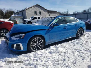 2022 Audi A5 Sportback S line Prestige with VIN WAUEACF51NA038441, listed as a Copart auction lot 38583504 with 12,850 mi miles. Bid and sale history available at carsss.com. Image 1.