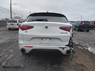 2021 Alfa Romeo Stelvio Ti with VIN ZASPAKBNXM7D15764, listed as a IAAI auction lot 41502764 with 48,714 mi miles. Bid and sale history available at carsss.com. Image 16.