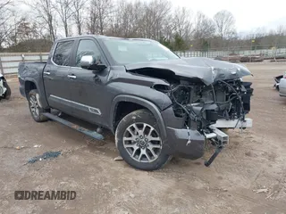 2024 Toyota Tundra 1794 Edition with VIN 5TFMA5DBXRX142402, listed as a IAAI auction lot 41253806 with 17,523 mi miles and . Bid and sale history available at DreamBid. Image 1.