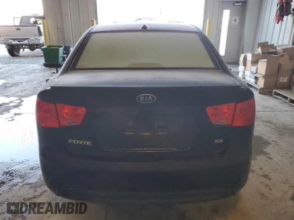2010 Kia Forte EX with VIN KNAFU4A2XA5218311, listed as a Copart auction lot 85019254 with 0 mi miles and Salvage Title. Bid and sale history available at carsss.com. Image 6.