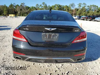 2019 Genesis G70 3.3T Advanced with VIN KMTG34LE0KU019519, listed as a Copart auction lot 80455204 with 72,745 mi miles and Salvage Title. Bid and sale history available at carsss.com. Image 6.