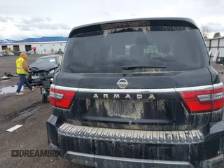 2023 Nissan Armada SV with VIN JN8AY2AD5P9692793, listed as a IAAI auction lot 41882261 with 51,790 mi miles and . Bid and sale history available at DreamBid. Image 17.
