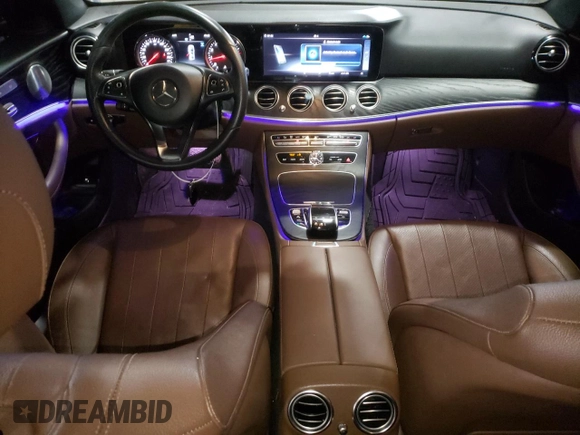 2018 Mercedes-Benz E-Class E 300 with VIN WDDZF4JB3JA390753, listed as a Copart auction lot 40258213 with 56,743 mi miles. Bid and sale history available at carsss.com. Image 8.