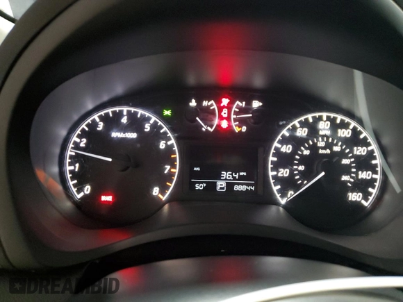2017 Nissan Sentra S with VIN 3N1AB7AP3HY354215, listed as a Copart auction lot 52554435 with 88,844 mi miles and Salvage Title. Bid and sale history available at carsss.com. Image 9.