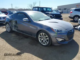 2016 Hyundai Genesis Coupe 3.8L Base with VIN KMHHT6KJXGU132961, listed as a IAAI auction lot 41739481 with 51,202 mi miles and . Bid and sale history available at DreamBid. Image 1.