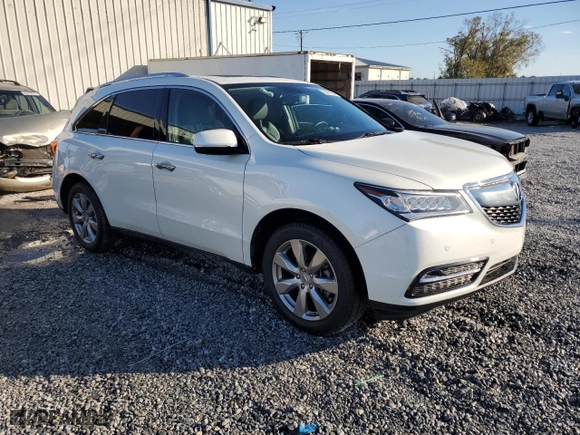 2015 Acura MDX Advance/Entertainment Pkg with VIN 5FRYD3H86FB007644, listed as a Copart auction lot 83615054 with 58,942 mi miles and Non Repairable. Bid and sale history available at carsss.com. Image 4.