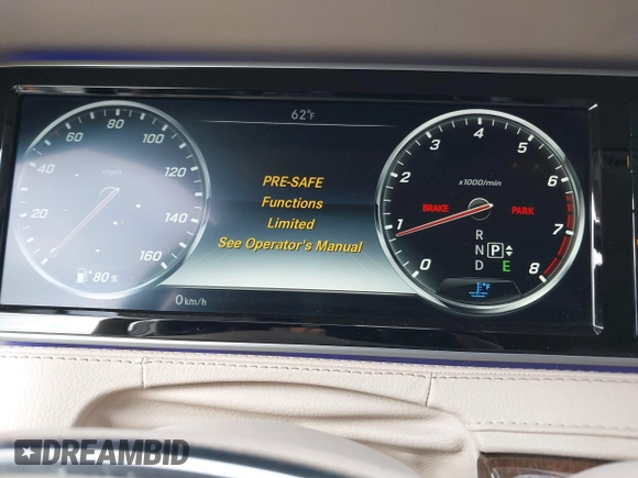 2016 Mercedes-Benz S 550 with VIN WDDUG8CB6GA236557, listed as a IAAI auction lot 41555225 with 128,008 mi miles and . Bid and sale history available at carsss.com. Image 7.
