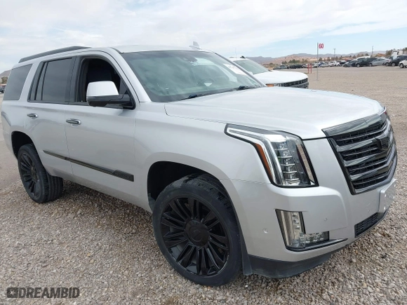 2017 Cadillac Escalade Platinum with VIN 1GYS4DKJ1HR389842, listed as a IAAI auction lot 40717795 with 1 mi miles. Bid and sale history available at carsss.com. Image 1.