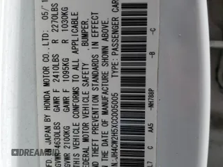 2012 Acura TSX z VIN JH4CW2H5XCC005005, wystawiony jako Copart lot #51047575 z przebiegiem 157 580 mil mil oraz Szkoda całkowita • Salvage title. Historia ofert i sprzedaży dostępna na DreamBid. Obrazek 14.