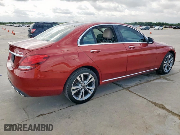 2018 Mercedes-Benz C 300 with VIN 55SWF4KBXJU258929, listed as a Copart auction lot 64697985 with 47,264 mi miles and Clean title. Bid and sale history available at DreamBid. Image 3.