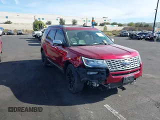 2018 Ford Explorer Platinum with VIN 1FM5K8HT9JGC28564, listed as a IAAI auction lot 41410150 with 56,189 mi miles. Bid and sale history available at carsss.com. Image 1.