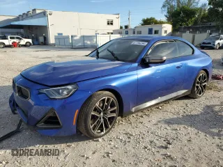2023 BMW 2 Series M240i with VIN 3MW43CM0XP8D21075, listed as a Copart auction lot 87196294 with 16,229 mi miles and Salvage Title. Bid and sale history available at DreamBid. Image 1.