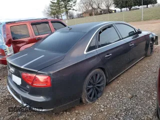 2012 Audi A8 with VIN WAUAVAFD5CN013921, listed as a Copart auction lot 47845595 with 92,512 mi miles and Salvage title. Bid and sale history available at DreamBid. Image 3.