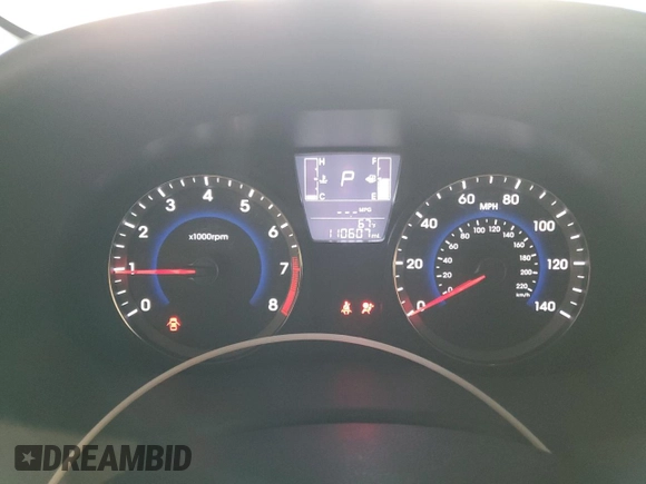 2016 Hyundai Accent SE with VIN KMHCT4AE6GU092350, listed as a Copart auction lot 49186175 with 110,607 mi miles and Salvage Title. Bid and sale history available at DreamBid. Image 9.