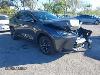 2025 Lexus NX with VIN 2T2ADCAZ0SC020938, listed as a IAAI auction lot 41296217 with 588 mi miles. Bid and sale history available at carsss.com. Image 1.