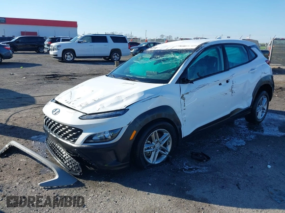 2023 Hyundai Kona SE with VIN KM8K2CAB0PU061691, listed as a IAAI auction lot 41464955 with 14,716 mi miles. Bid and sale history available at carsss.com. Image 2.
