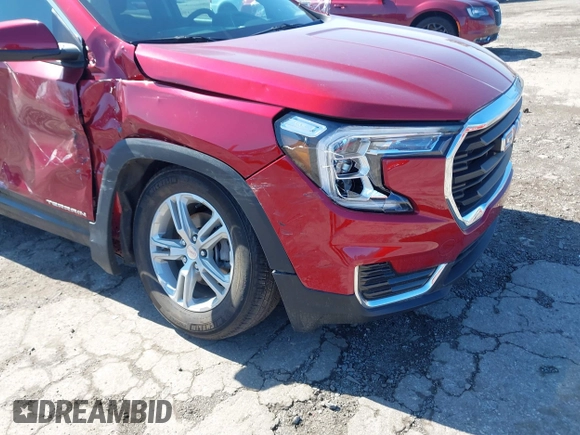 2023 GMC Terrain SLE with VIN 3GKALMEG0PL177061, listed as a IAAI auction lot 41936670 with 18,507 mi miles and . Bid and sale history available at carsss.com. Image 6.