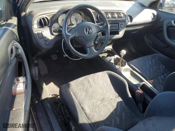 2002 Acura RSX Manual with VIN JH4DC53812C004405, listed as a Copart auction lot 43590925 with 213,231 mi miles and Salvage Title. Bid and sale history available at carsss.com. Image 8.