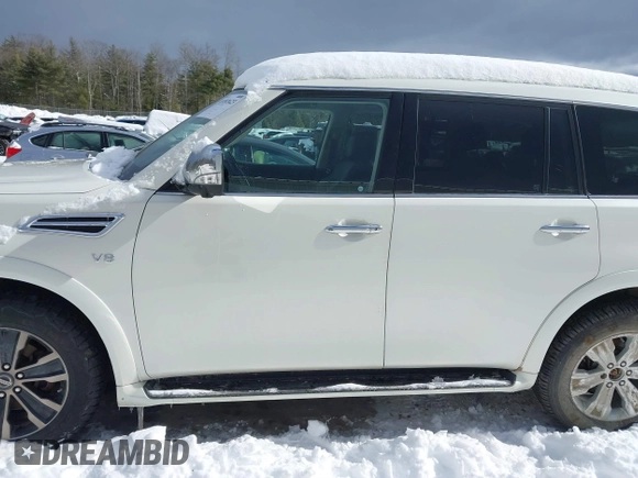 2019 Nissan Armada Platinum with VIN JN8AY2NE0K9758307, listed as a IAAI auction lot 41492623 with 82,373 mi miles. Bid and sale history available at carsss.com. Image 15.
