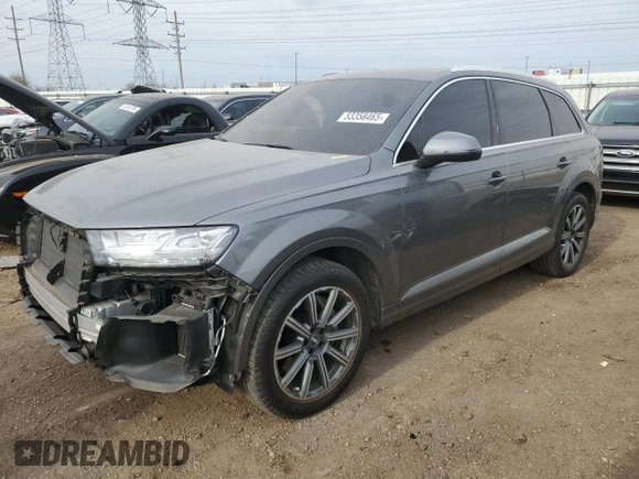 2017 Audi Q7 Premium Plus with VIN WA1LAAF71HD051350, listed as a Copart auction lot 53358465 with 64,189 mi miles and Salvage title. Bid and sale history available at DreamBid. Image 1.