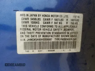 2017 Honda Fit EX-L with VIN JHMGK5H80HS008887, listed as a Copart auction lot 44145485 with Not Provided miles and Salvage Title. Bid and sale history available at DreamBid. Image 13.