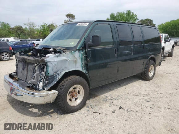 2004 Chevrolet Express Passenger with VIN 1GBFG15T441213195, listed as a Copart auction lot 54150365 with 141,782 mi miles and Clean title. Bid and sale history available at DreamBid. Image 1.