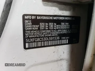 2013 BMW X6 xDrive50i z VIN 5UXFG8C53DL591536, wystawiony jako Copart lot #82219394 z przebiegiem 191 439 mil mil oraz Szkoda całkowita • Salvage title. Historia ofert i sprzedaży dostępna na DreamBid. Obrazek 12.