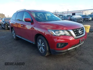2017 Nissan Pathfinder SL with VIN 5N1DR2MM1HC695630, listed as a IAAI auction lot 41853343 with 91,791 mi miles. Bid and sale history available at carsss.com. Image 1.