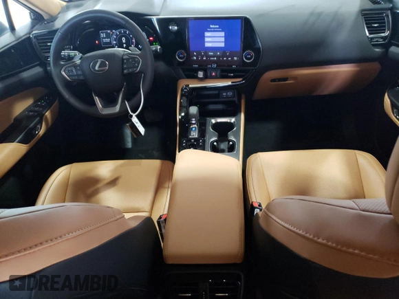 2025 Lexus NX 350 with VIN 2T2AGCEZ9SC063952, listed as a Copart auction lot 74390434 with 1,483 mi miles and Salvage title. Bid and sale history available at DreamBid. Image 8.