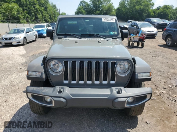 2018 Jeep Wrangler Unlimited Sahara with VIN 1C4HJXEN2JW220882, listed as a Copart auction lot 57428525 with 94,046 mi miles and Salvage title. Bid and sale history available at DreamBid. Image 5.