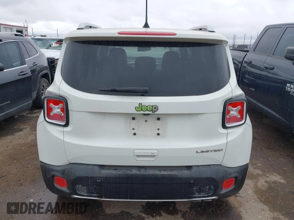2018 Jeep Renegade Limited with VIN ZACCJADB1JPH47503, listed as a IAAI auction lot 41564796 with 91,226 mi miles and . Bid and sale history available at DreamBid. Image 16.