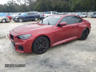2025 BMW M2 with VIN 3MF23DM08S8F02990, listed as a Copart auction lot 46709765 with 4,373 mi miles and Salvage Title. Bid and sale history available at carsss.com. Image 1.