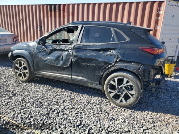 2022 Hyundai Kona Limited with VIN KM8K53A39NU908995, listed as a Copart auction lot 47120785 with 26,796 mi miles and Salvage Title. Bid and sale history available at carsss.com. Image 2.