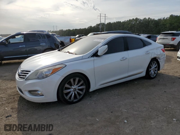 2014 Hyundai Azera Limited z VIN KMHFH4JG3EA352749, wystawiony jako Copart lot #55457525 z przebiegiem Nie podano mil oraz Szkoda całkowita • Salvage title. Historia ofert i sprzedaży dostępna na DreamBid. Obrazek 1.