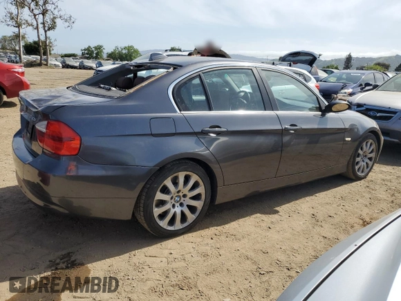 2006 BMW 3 Series 330i with VIN WBAVB33526KS38547, listed as a Copart auction lot 52686815 with 120,137 mi miles and Salvage Title. Bid and sale history available at carsss.com. Image 3.