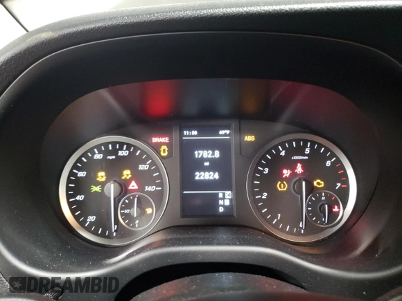 2023 Mercedes-Benz Metris Cargo with VIN W1YV0BEYXP4227890, listed as a Copart auction lot 88232445 with 22,824 mi miles and Salvage title. Bid and sale history available at DreamBid. Image 9.