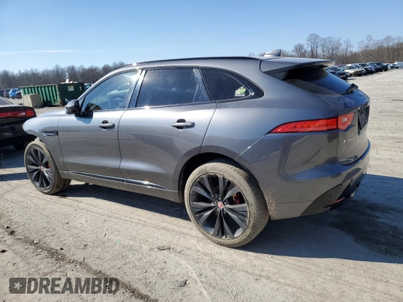 2019 Jaguar F-Pace S with VIN SADCM2FV9KA353502, listed as a Copart auction lot 46871175 with 89,000 mi miles and Salvage Title. Bid and sale history available at DreamBid. Image 2.
