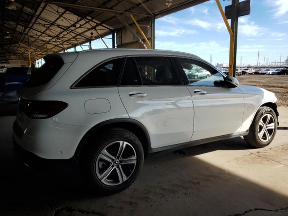 2020 Mercedes-Benz GLC with VIN W1N0G8DB2LF796301, listed as a Copart auction lot 46530175 with 51,070 mi miles and Salvage Title. Bid and sale history available at carsss.com. Image 3.