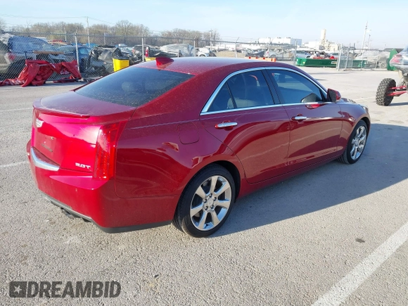 2015 Cadillac ATS Sedan Luxury RWD with VIN 1G6AB5RX7F0101320, listed as a IAAI auction lot 41851962 with 34,072 mi miles. Bid and sale history available at carsss.com. Image 4.