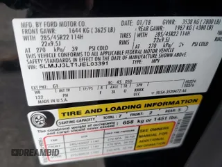 2018 Lincoln Navigator Reserve z VIN 5LMJJ3LT1JEL03391, wystawiony jako Copart lot #56500875 z przebiegiem 91 724 mil mil oraz Szkoda całkowita • Salvage title. Historia ofert i sprzedaży dostępna na DreamBid. Obrazek 13.