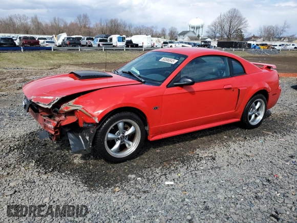 2003 Ford Mustang GT Deluxe with VIN 1FAFP42X83F355206, listed as a Copart auction lot 50586845 with 77,345 mi miles and Salvage Title. Bid and sale history available at carsss.com. Image 1.