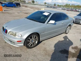 2002 BMW 3 Series 330Ci with VIN WBABN53432JU38611, listed as a IAAI auction lot 41577630 with 166,771 mi miles and . Bid and sale history available at carsss.com. Image 2.