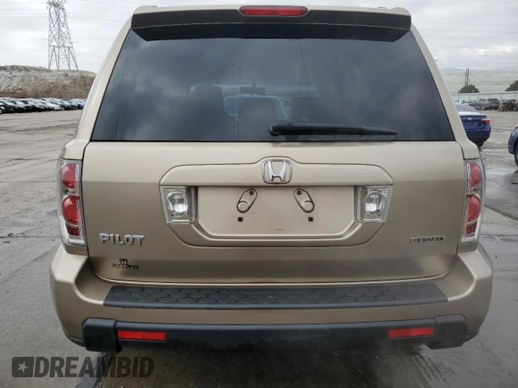 2007 Honda Pilot EX-L with VIN 2HKYF18517H536587, listed as a Copart auction lot 51459635 with 162,346 mi miles and Salvage Title. Bid and sale history available at DreamBid. Image 6.