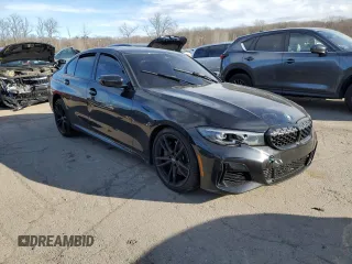 2022 BMW 3 Series M340i xDrive with VIN 3MW5U9J02N8C24006, listed as a Copart auction lot 87841145 with 0 mi miles and Salvage Title. Bid and sale history available at carsss.com. Image 4.