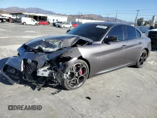 2022 Alfa Romeo Giulia Veloce with VIN ZARFAMBN7N7653310, listed as a Copart auction lot 88539535 with 17,289 mi miles and Salvage Title. Bid and sale history available at carsss.com. Image 1.