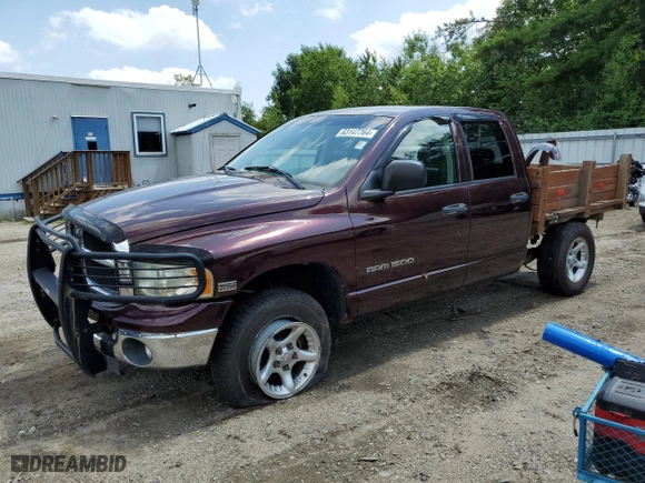 2005 Dodge Ram 1500 SLT with VIN 1D7HU18D45S174627, listed as a Copart auction lot 49335455 with 201,306 mi miles and Non Repairable. Bid and sale history available at carsss.com. Image 1.