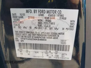 2006 Ford Escape XLS with VIN 1FMYU02Z56KB48804, listed as a IAAI auction lot 42694472 with 162,674 mi miles and . Bid and sale history available at DreamBid. Image 9.