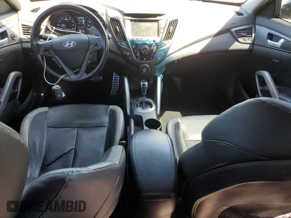 2015 Hyundai Veloster Turbo with VIN KMHTC6AE6FU238983, listed as a Copart auction lot 49506085 with 122,909 mi miles and Salvage title. Bid and sale history available at DreamBid. Image 8.