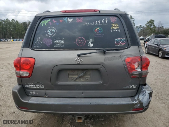 2005 Toyota Sequoia SR5 with VIN 5TDZT34AX5S246741, listed as a Copart auction lot 47055335 with 364,427 mi miles and Salvage Title. Bid and sale history available at carsss.com. Image 6.
